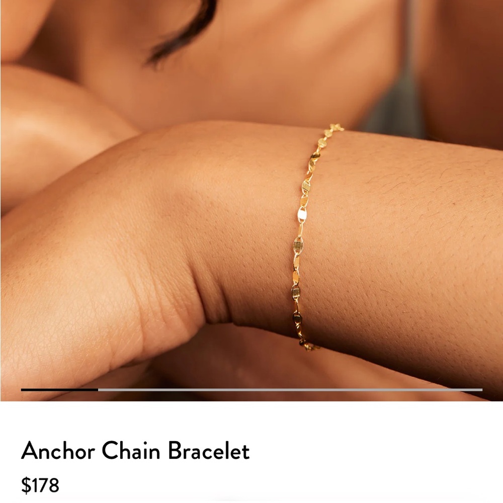 Mejuri Anchor Chain Bracelet in 6.5
